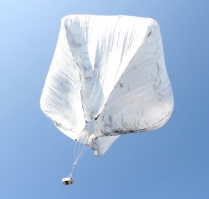 The solar balloon in flight just after launch.  Image credit: Mary Lide Parker